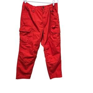 CQR Red Orange Utility Cargo Pants Men’s 38x30